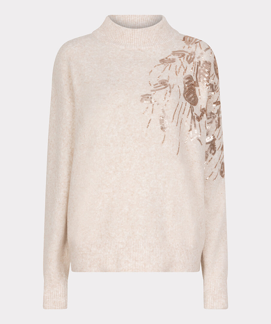 Esqualo Sweater Sequins Beige