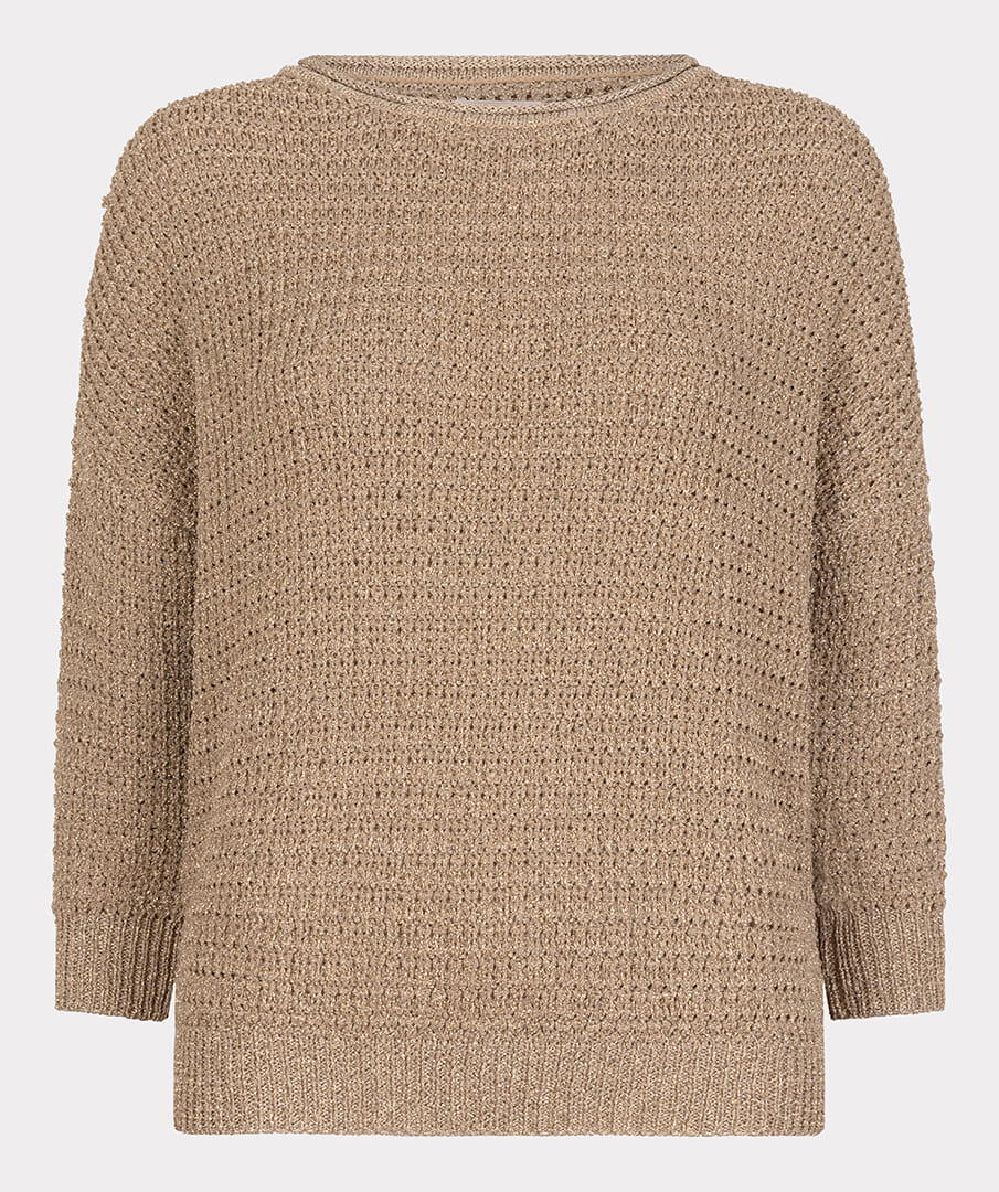 Esqualo Sweater Lurex Oversized Beige