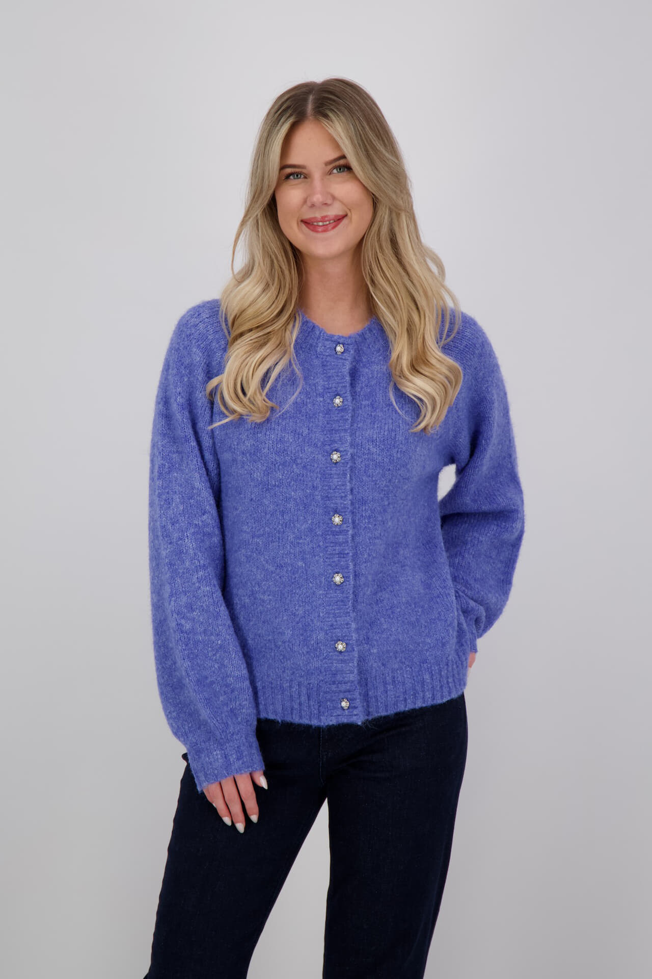 Freequent Vest Louise Blauw