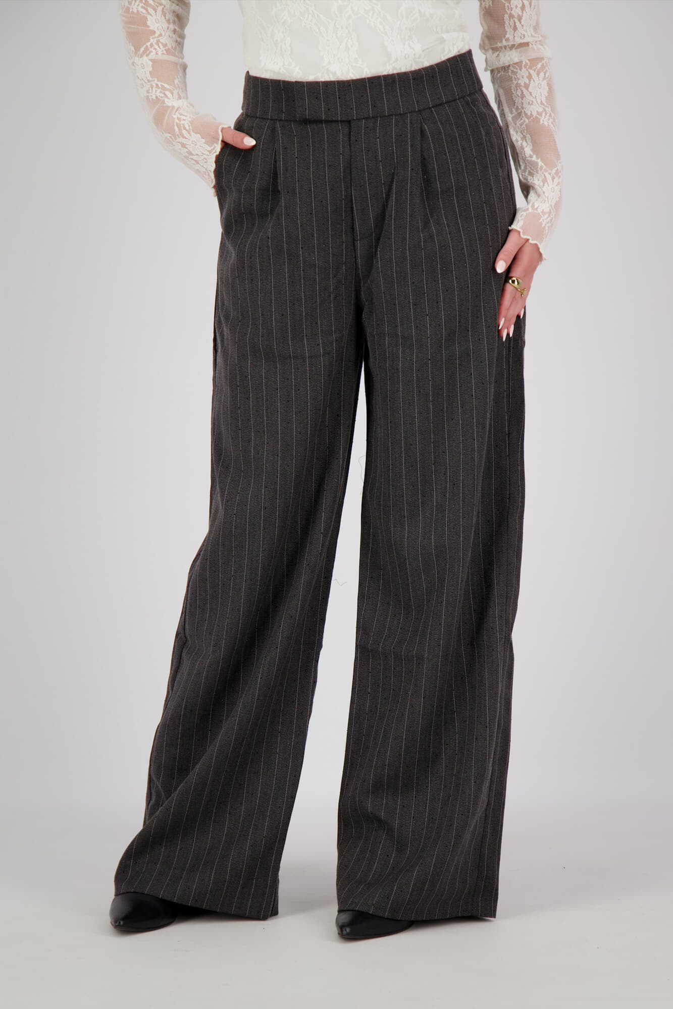 Esqualo Pantalon Stripe Antraciet
