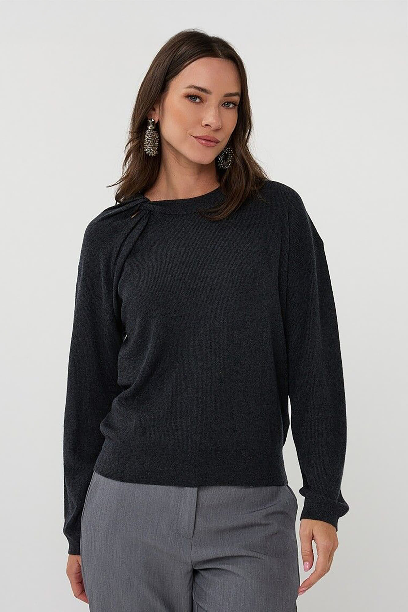 Esqualo Sweater Twist Antraciet