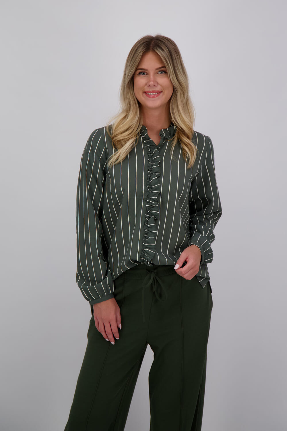 Mos Mosh Blouse Billie Stripe Groen
