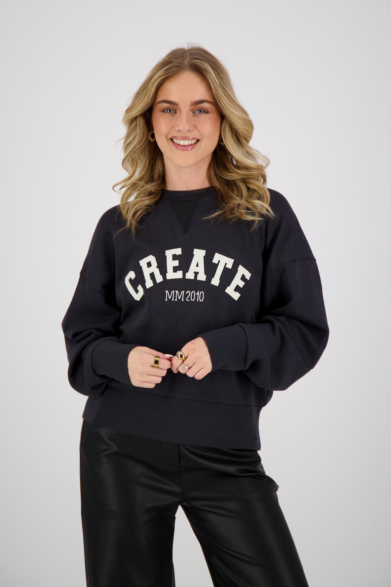 Mos Mosh Sweater Cellie Antraciet