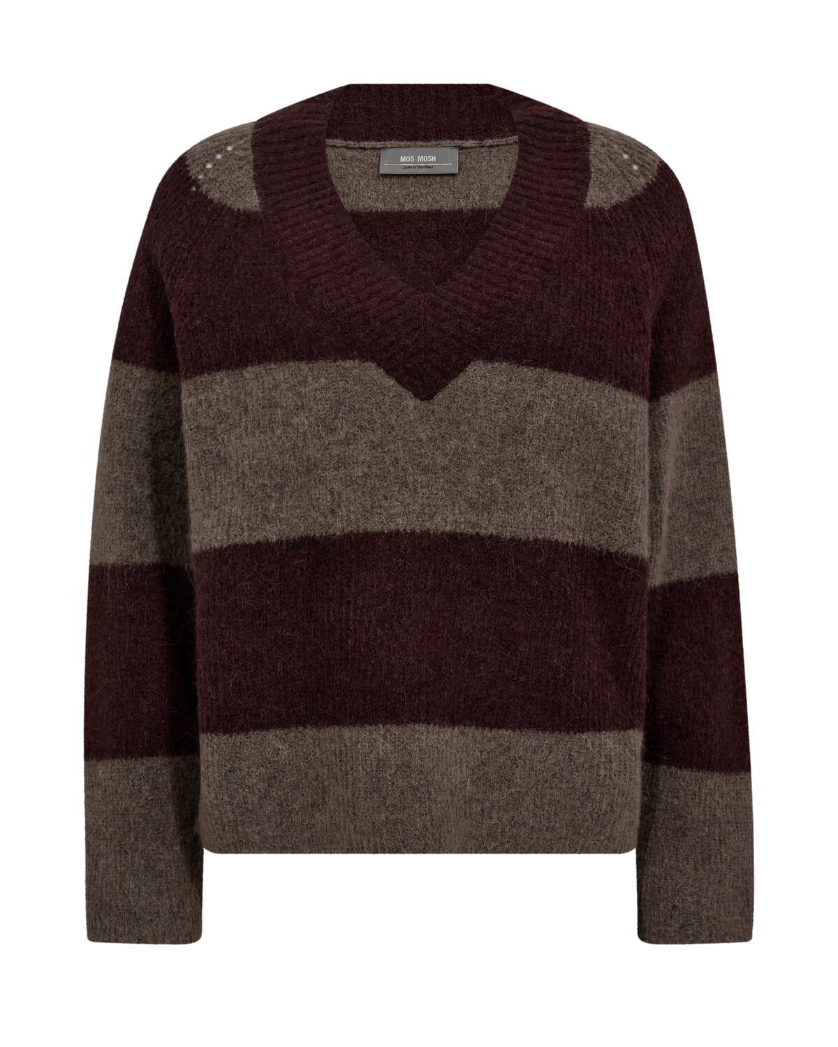 Mos Mosh Trui Tacie Stripe Bruin