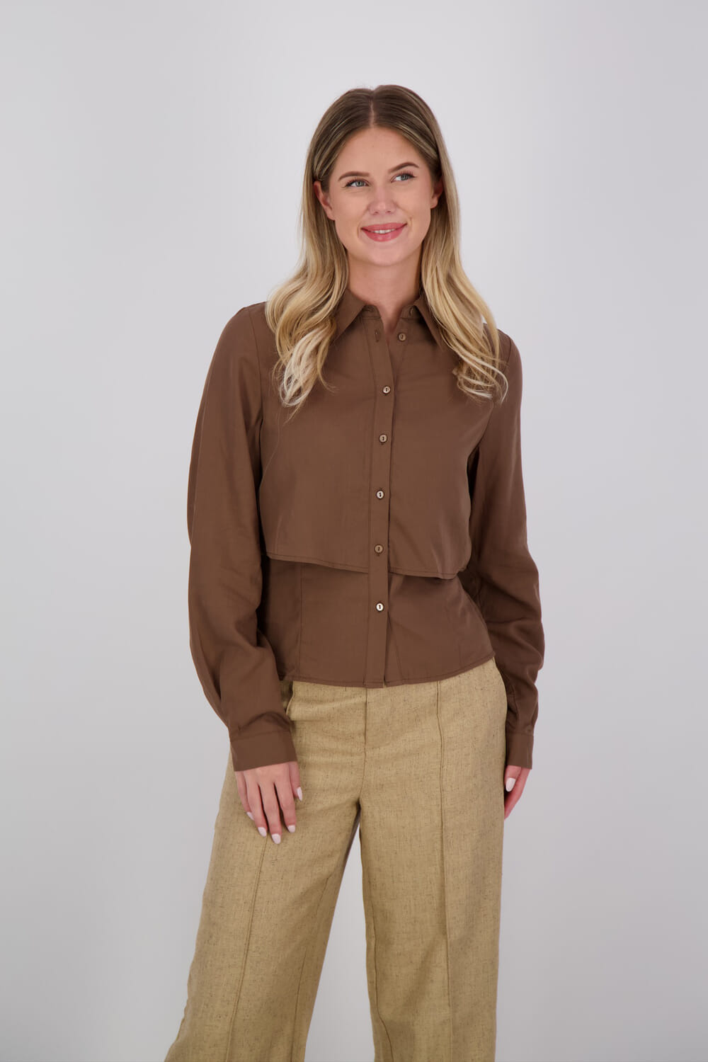 Aimée The Label lea longsleeve Bruin