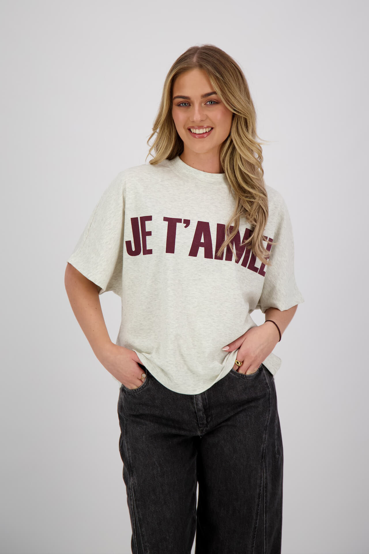 Aimée The Label T-shirt Elara Bordeaux Rood