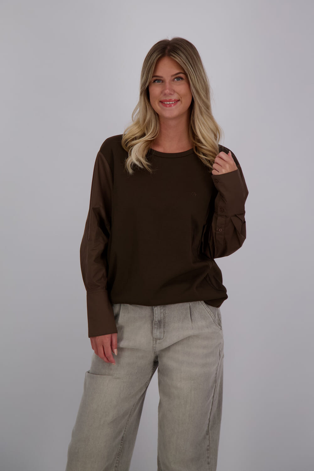 Aimée The Label Blouse Hayes Bruin