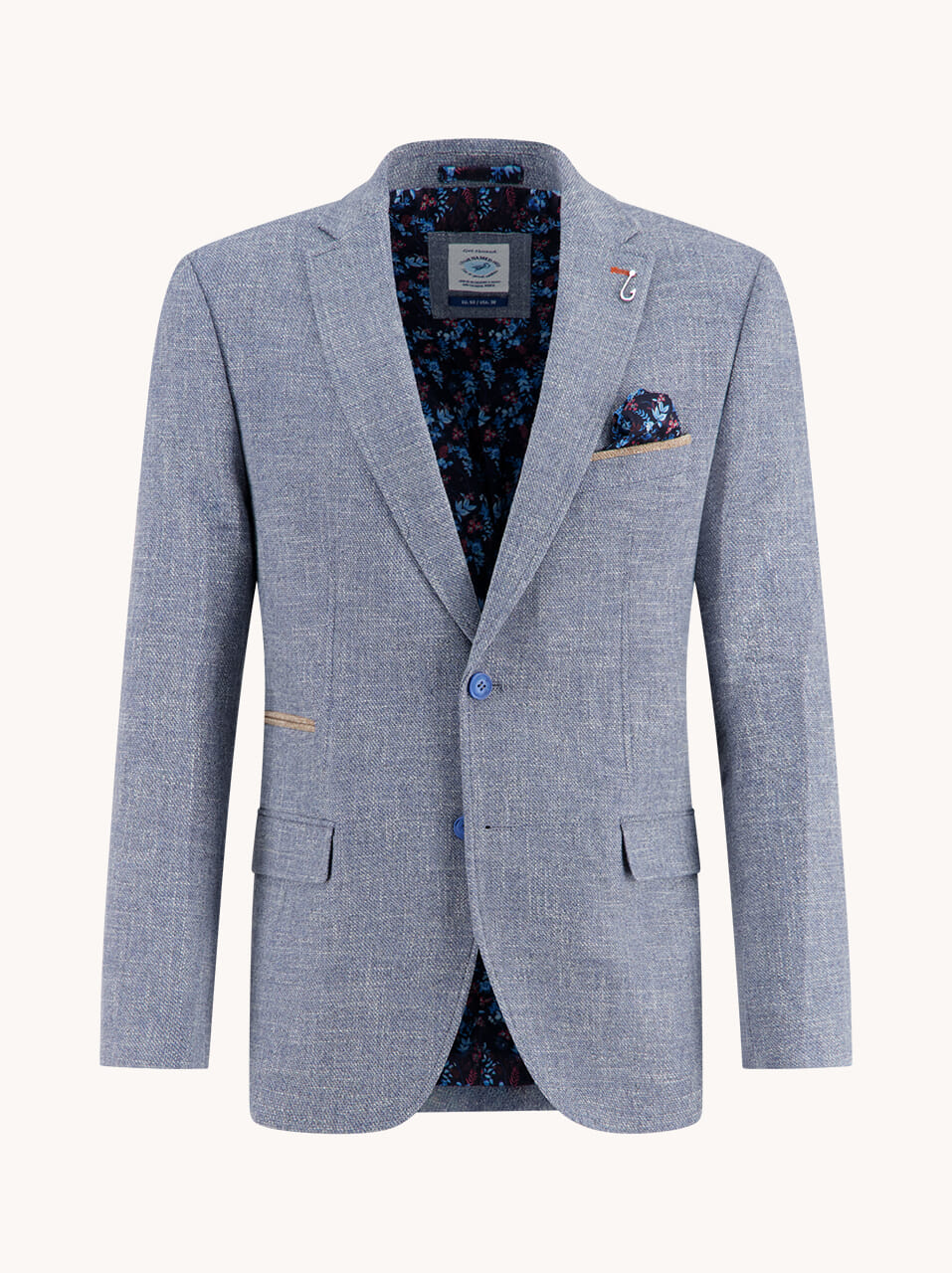 A Fish Named Fred Blazer Structure Blauw