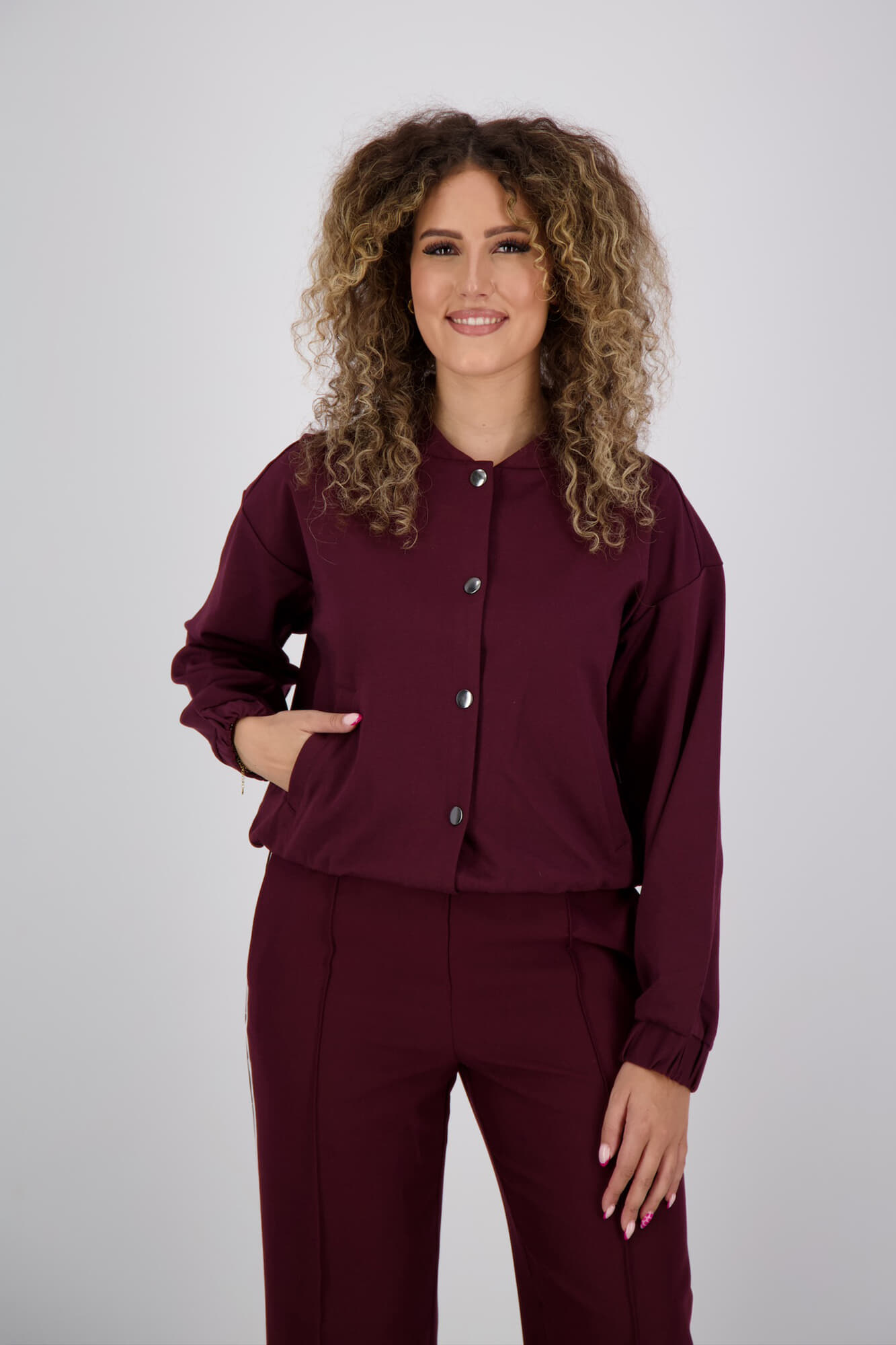 Freequent Sweatvest Naya Bordeaux Rood
