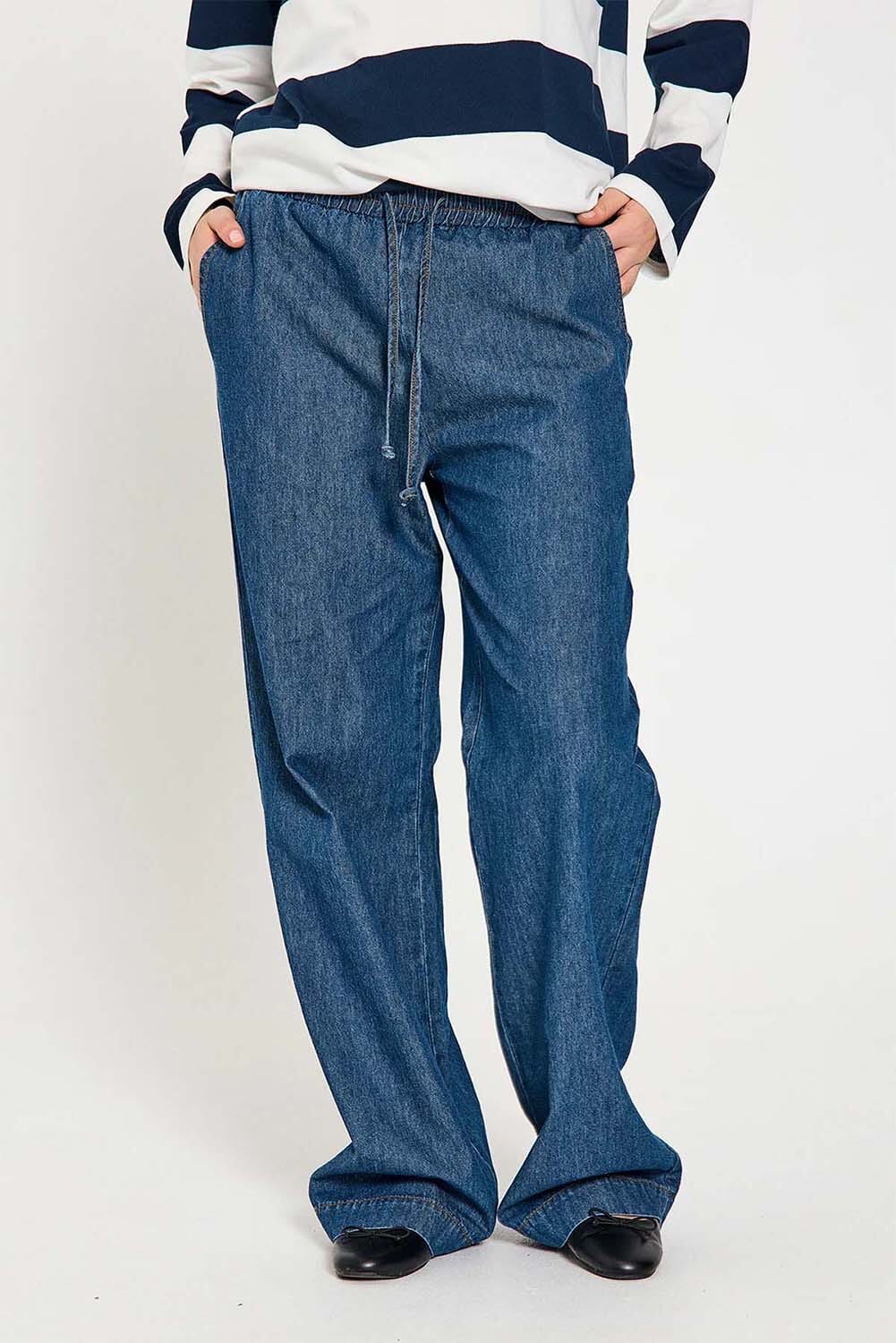 Freequent Broek Lisa Blauw