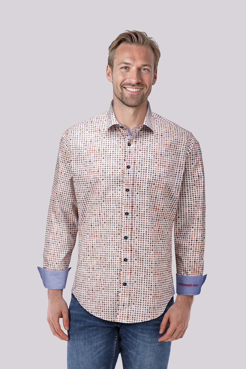 A Fish Named Fred Overhemd Ice Stars Off White