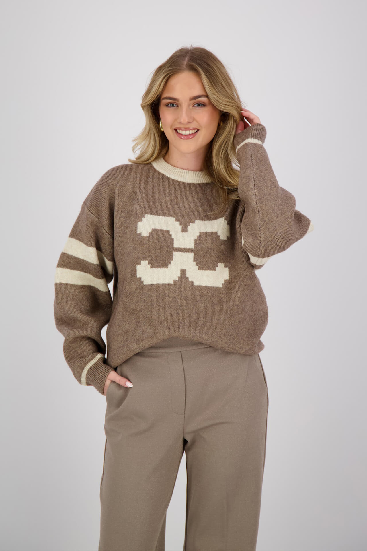 Co'couture Trui Row Coco Beige Co'couture Trui Row Coco Beige