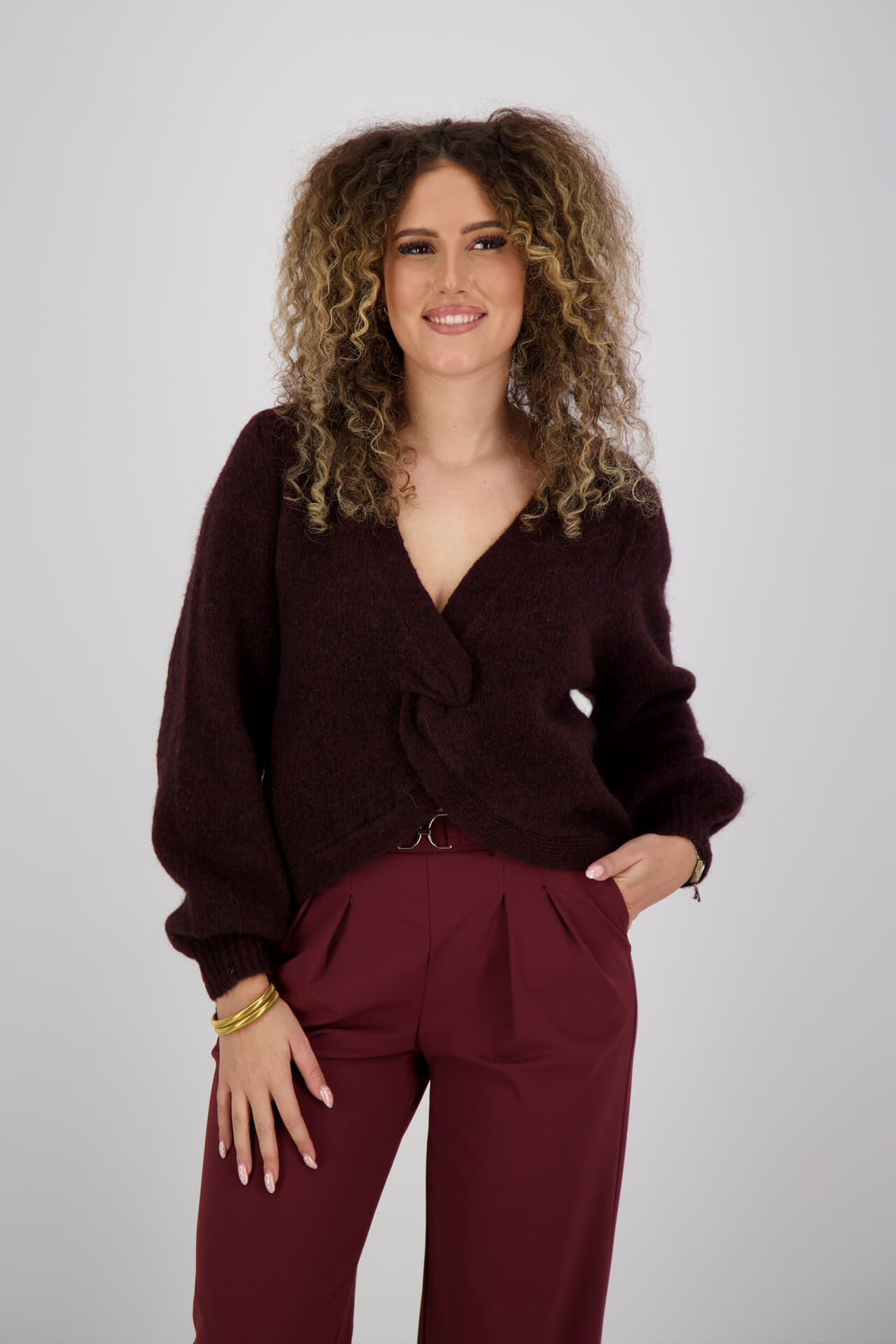 Co'couture Trui Bordeaux Rood