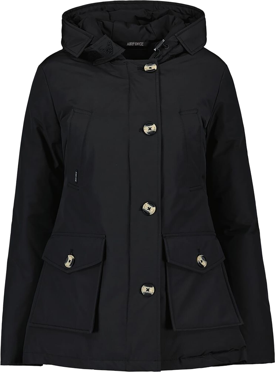 Airforce 4 pocket parka Zwart