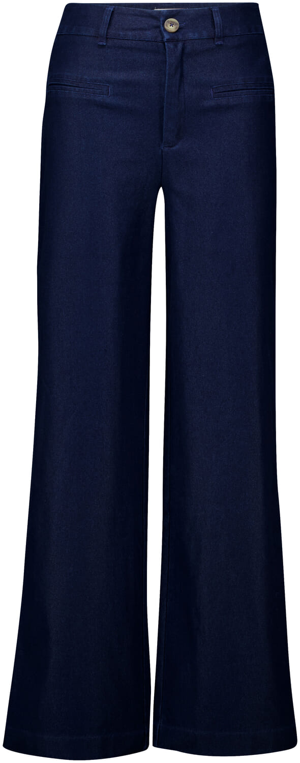 Ichi Pantalon Kate Denim Blauw