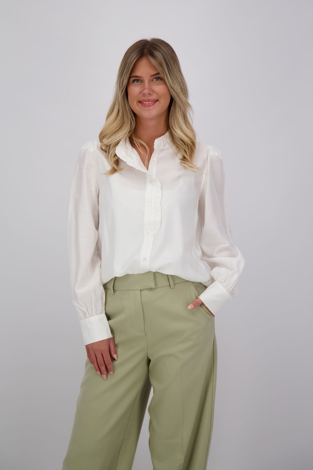 Ichi Blouse Karlani Wit