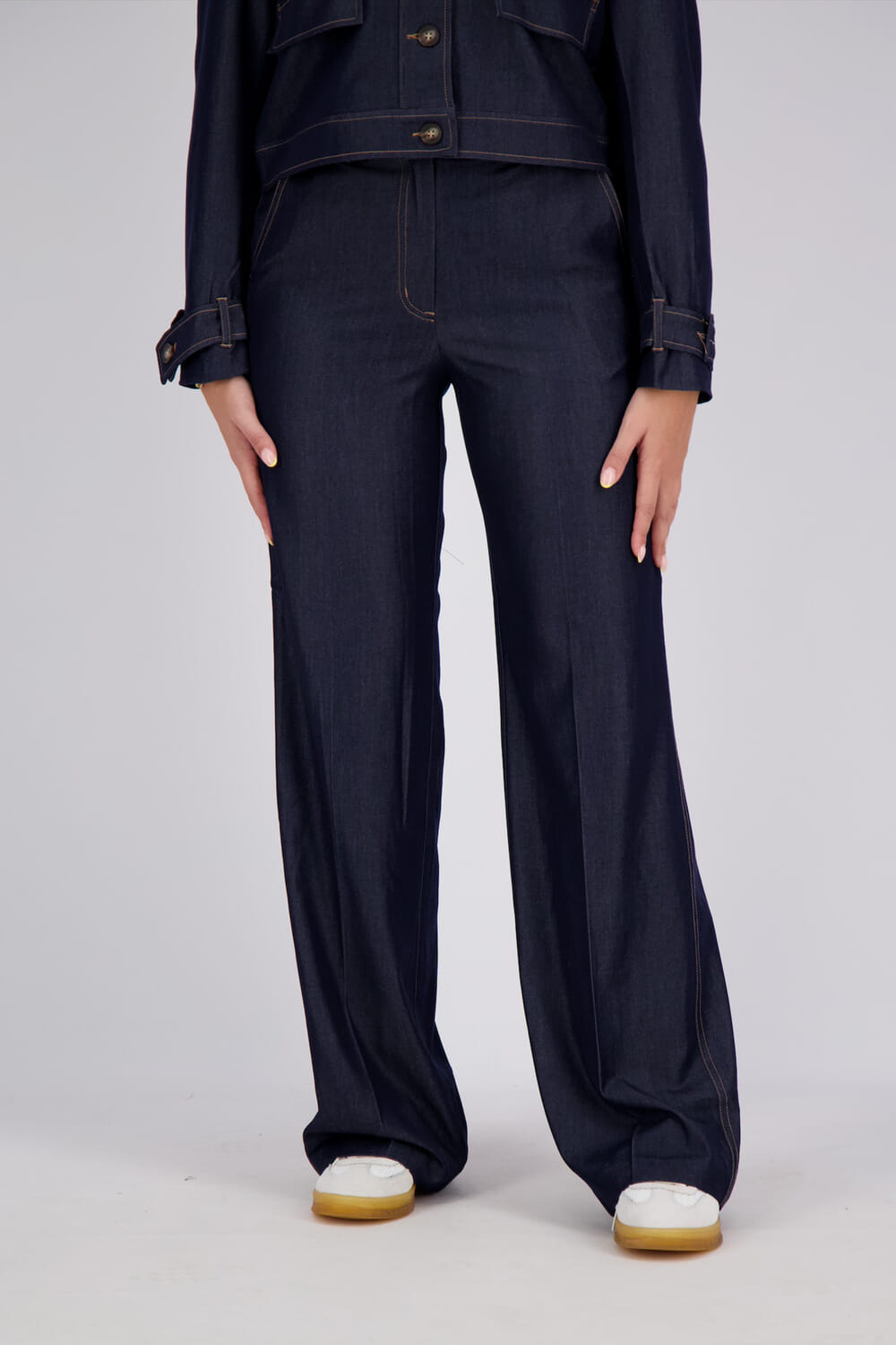 Co'couture Pantalon Terry Blauw