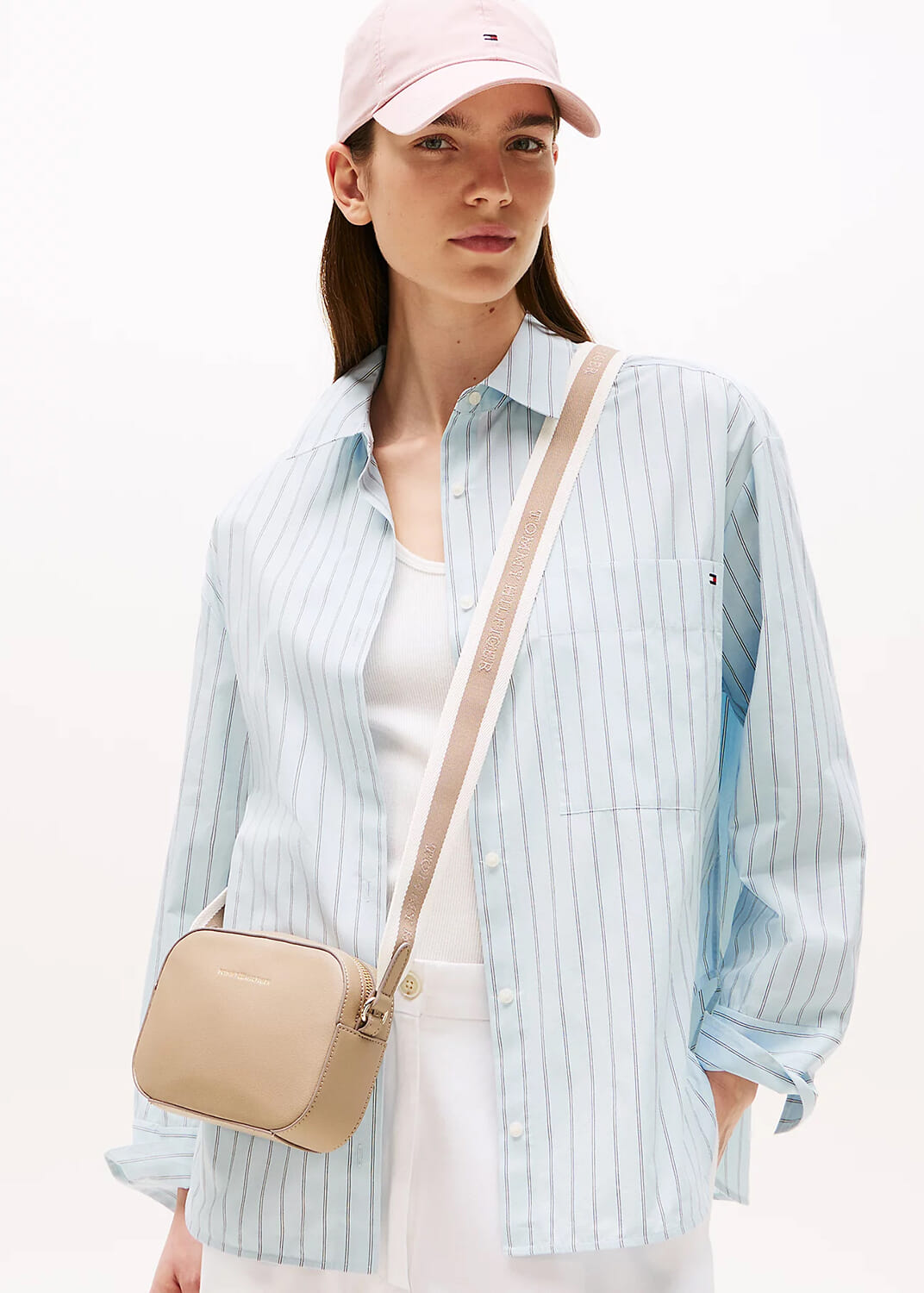 Tommy Hilfiger TH logo tapecamara bag Bruin