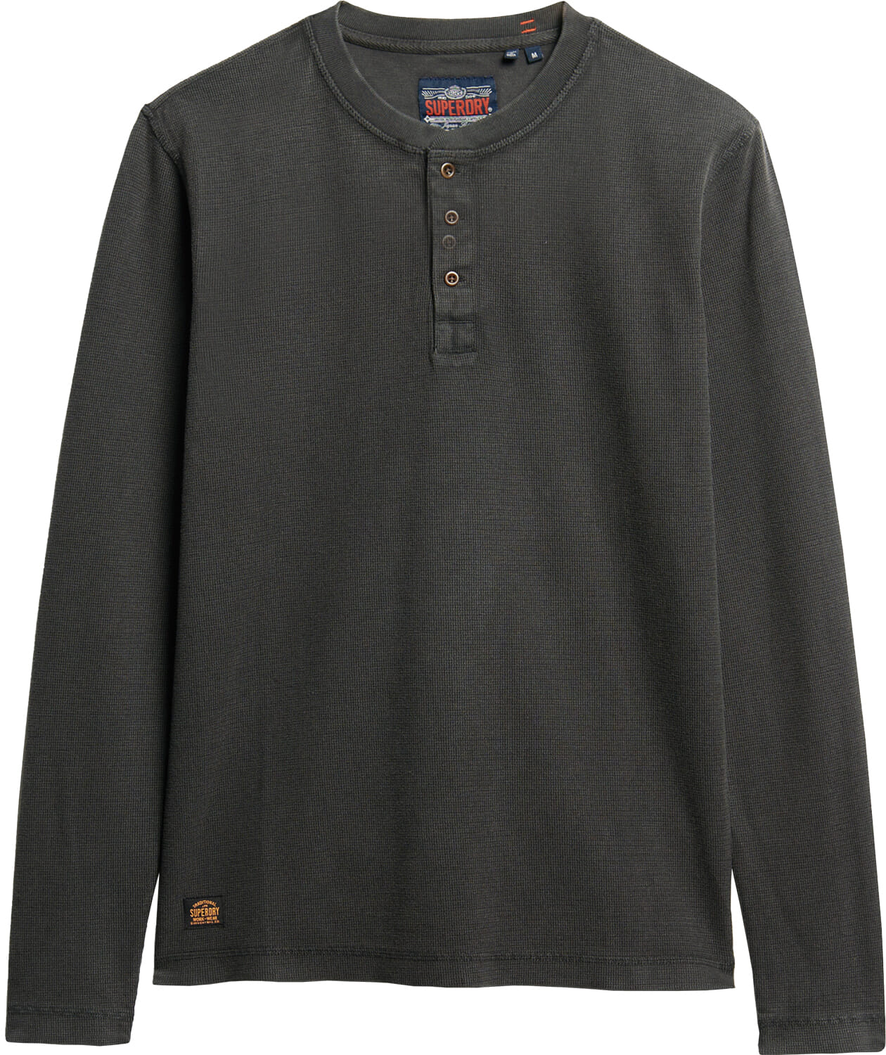 Superdry Longsleeve Waffle Henley Grijs