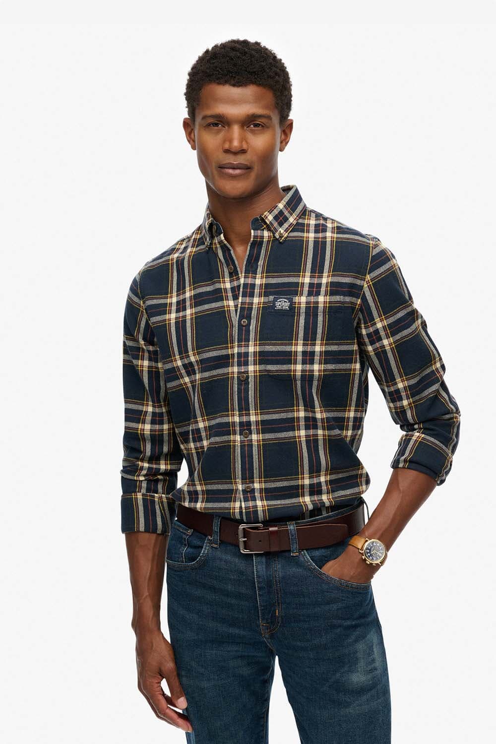 Superdry Overhemd Lumberjack Navy