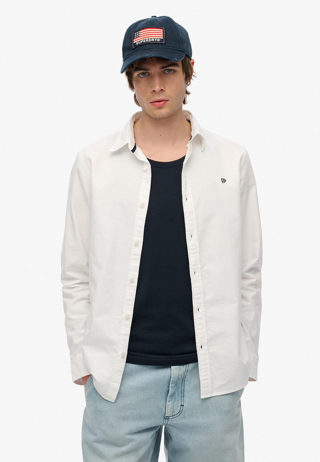 Superdry Overhemd Classic Oxford Wit