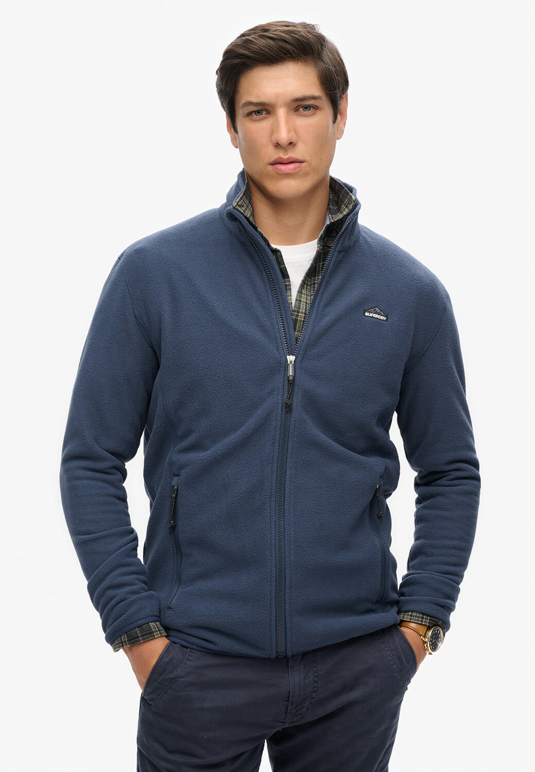 Superdry Polarfleece Vest Blauw