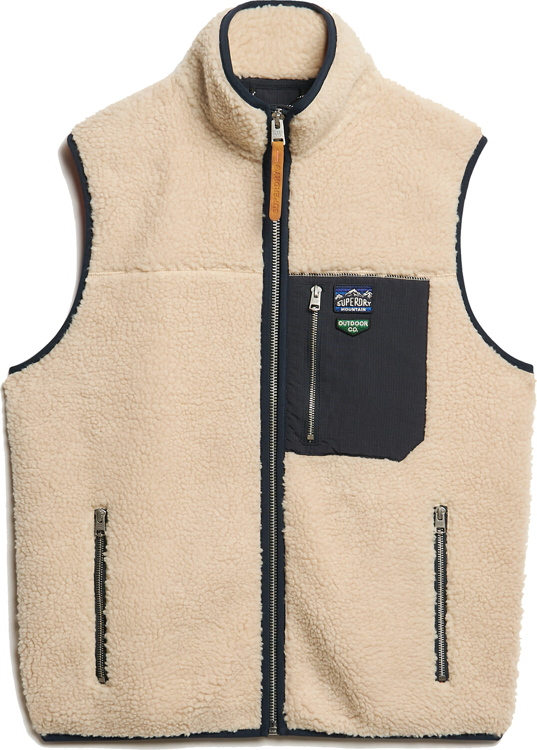 Superdry Bodywarmer Vintage Retro Fleece Beige