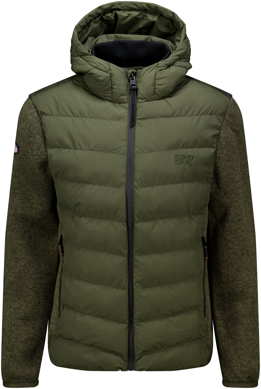 Superdry Hybride Jas Storm met Cappuchon Groen