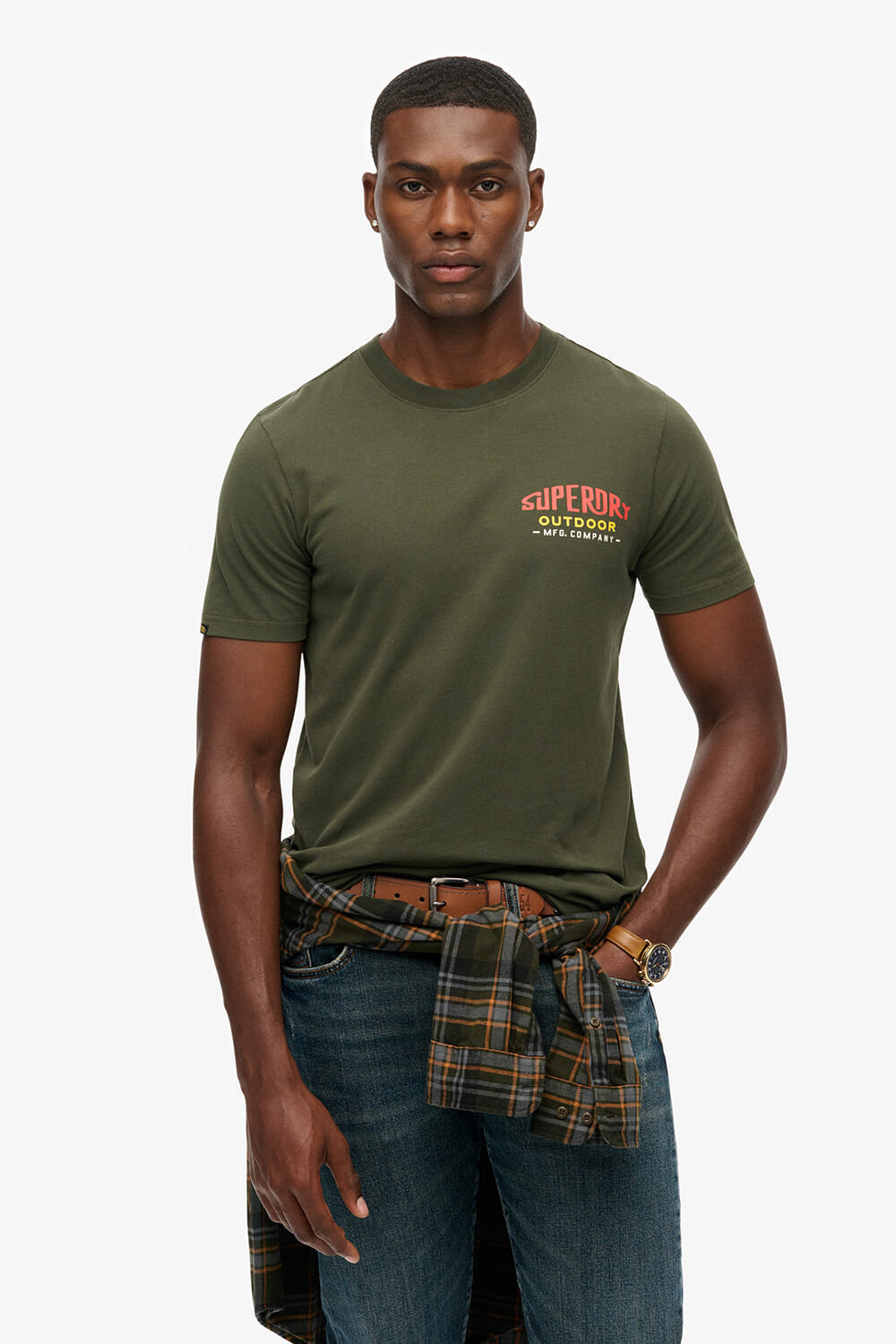 Superdry T-shirt Mountain Groen