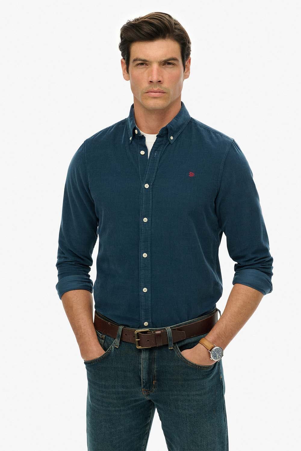 Superdry Overhemd Blauw