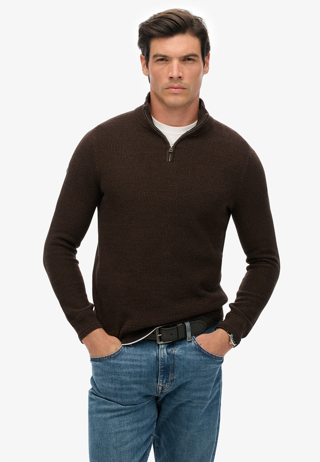 Superdry Trui Henley Bruin