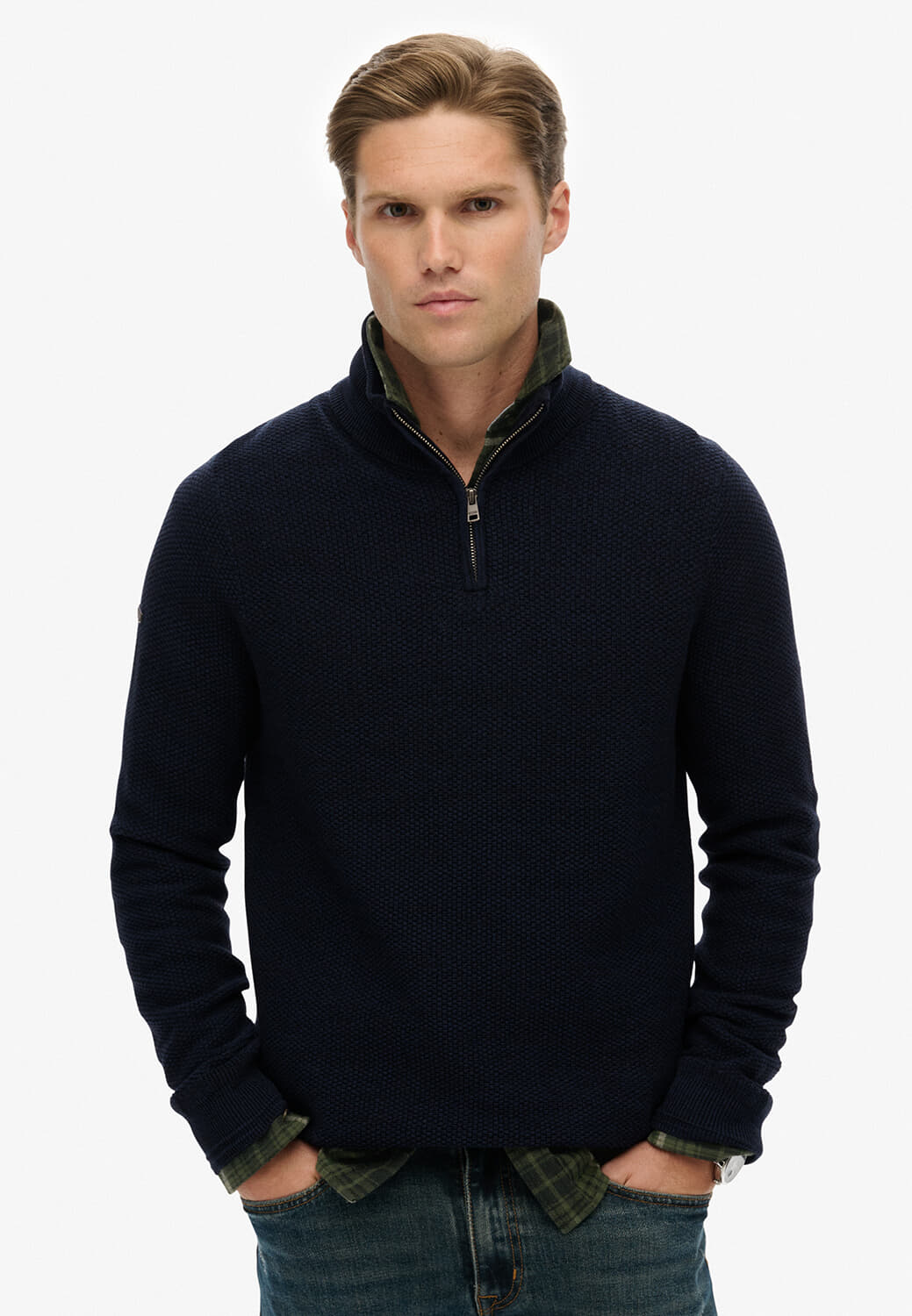Superdry Trui Henley Navy
