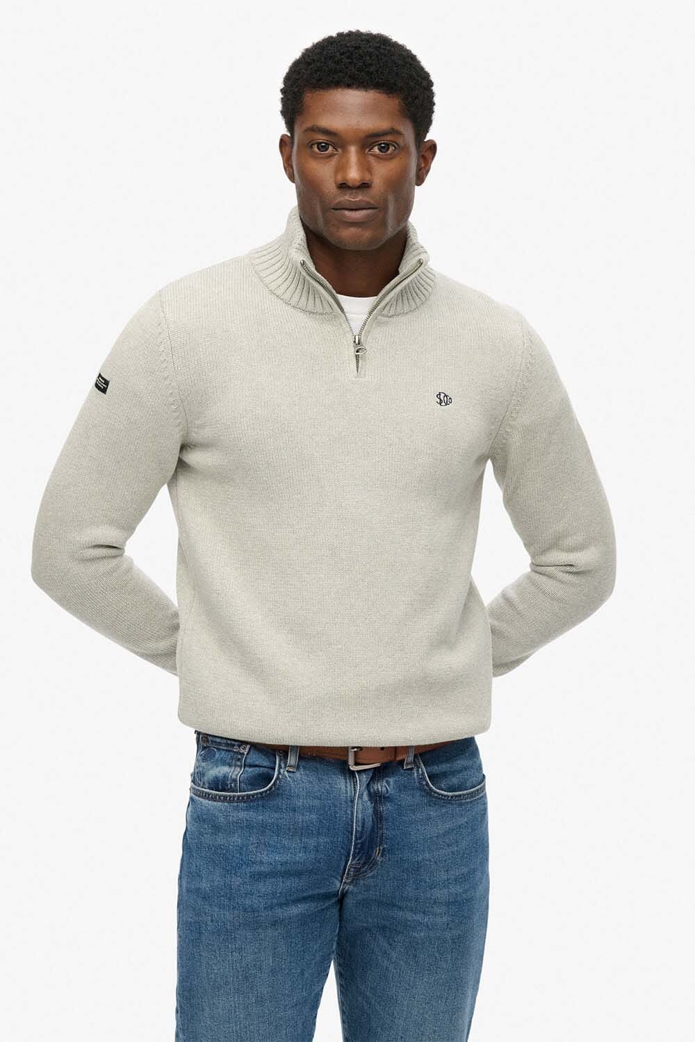 Superdry Trui Henley Wit