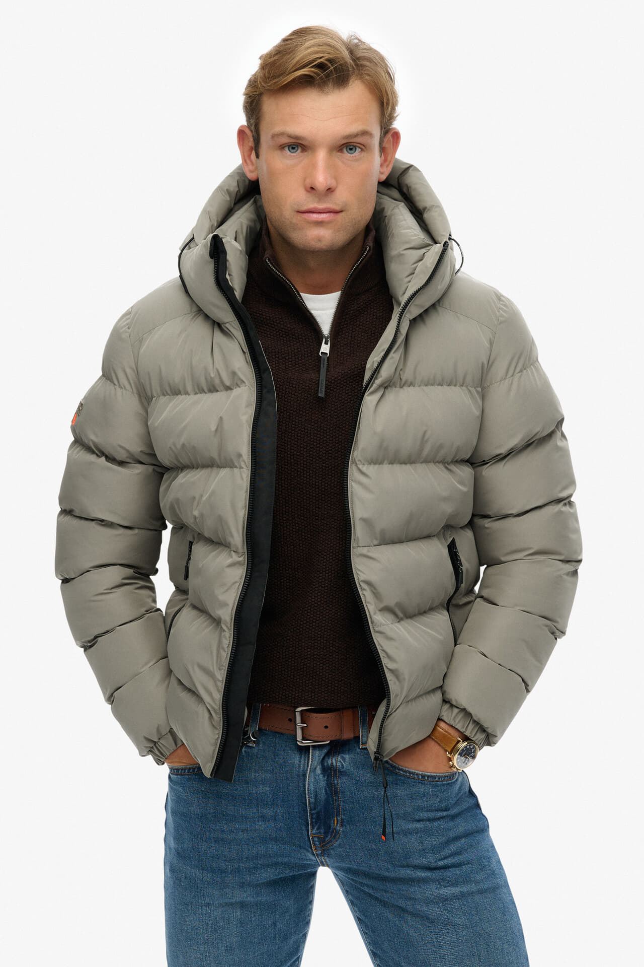 Superdry Puffer Jas Sport  Groen