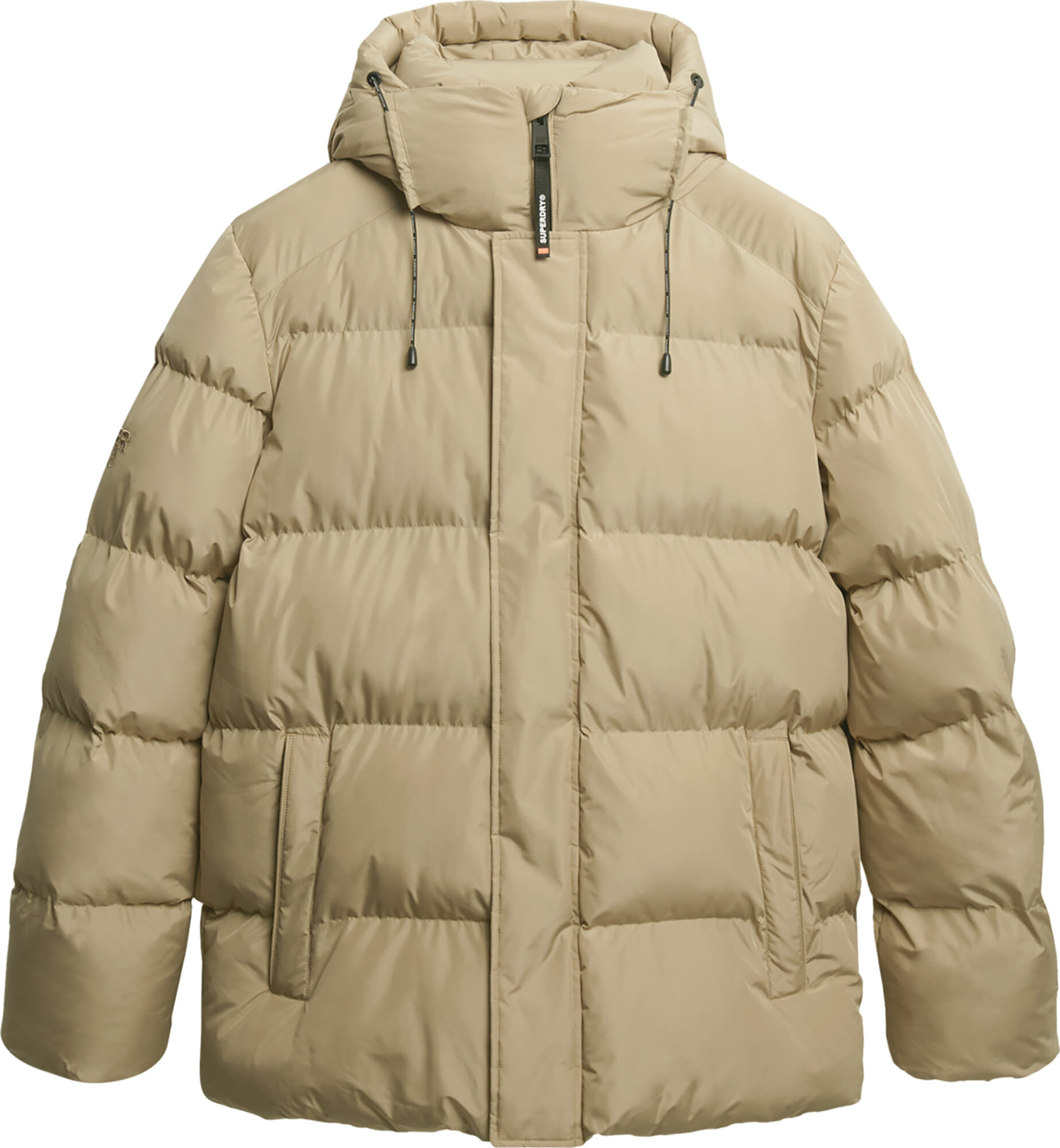 Superdry hooded 5 baffle sport puffer Bruin