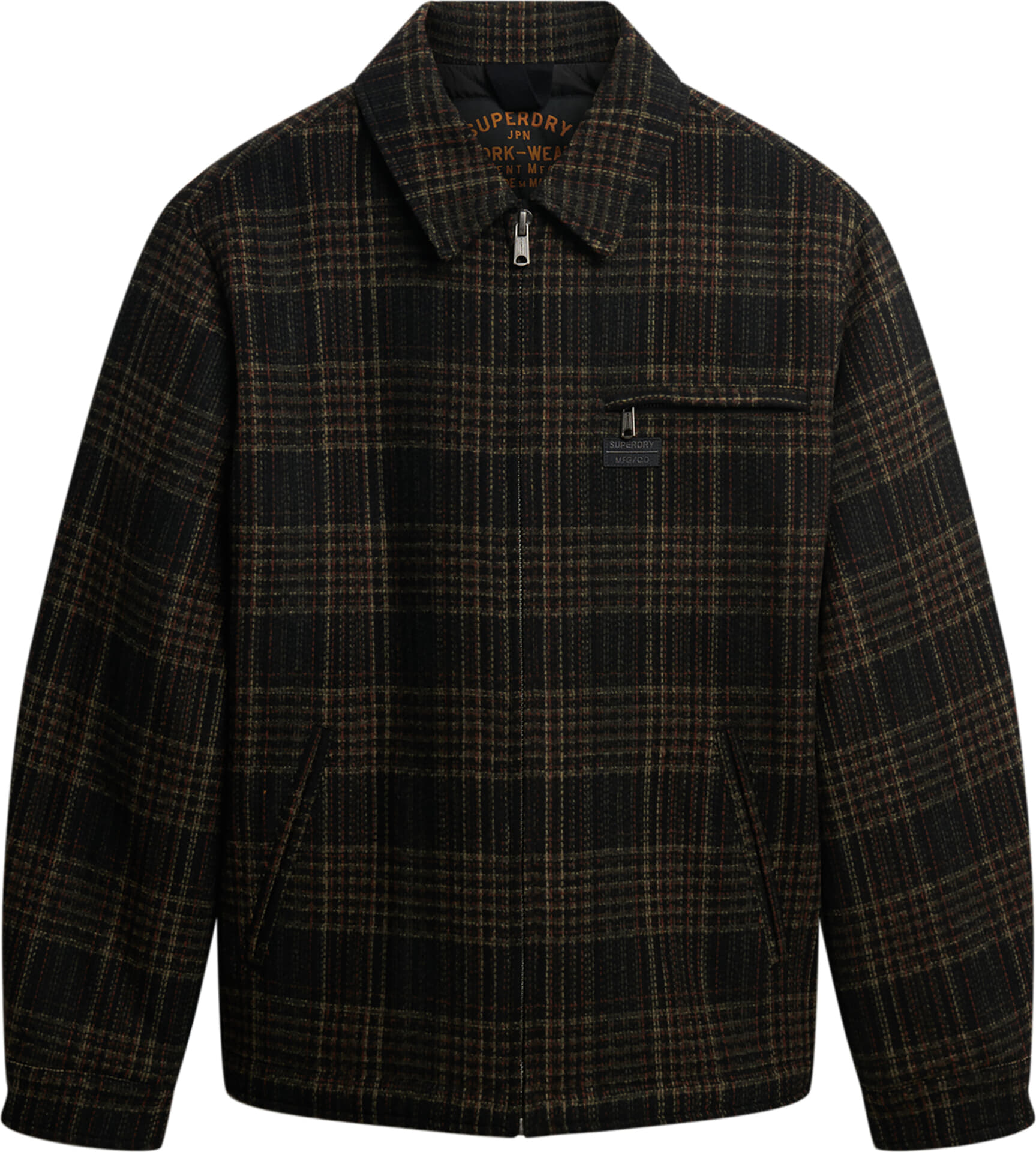 Superdry Wollen Jas Ranch Geruit Bruin Superdry Wollen Jas Ranch Geruit Bruin