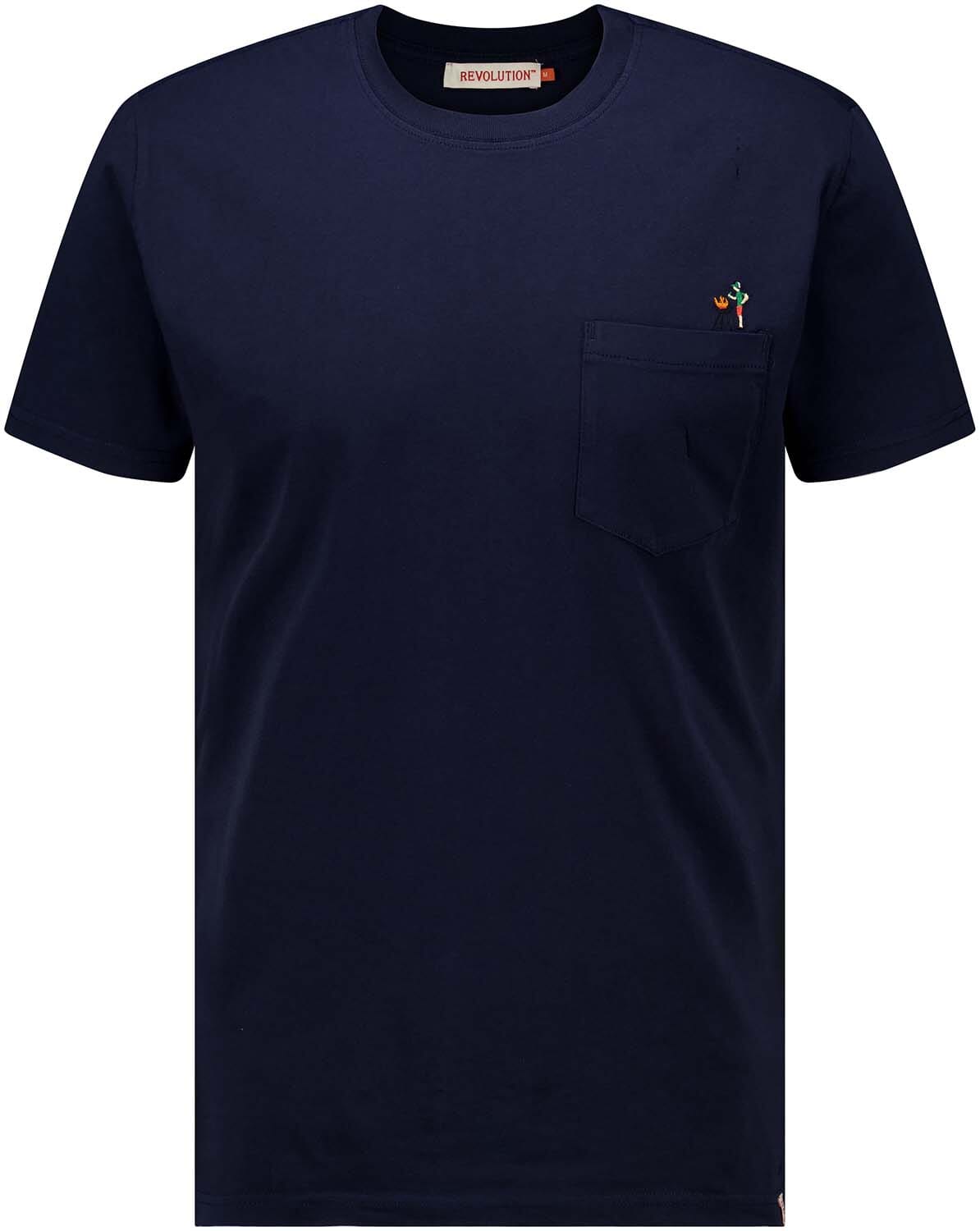 Revolution T-shirt Printed Blauw