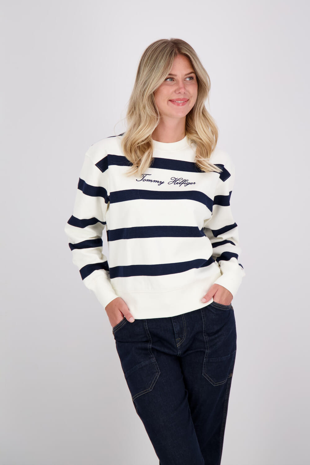Tommy Hilfiger Sweater Scipt Blauw