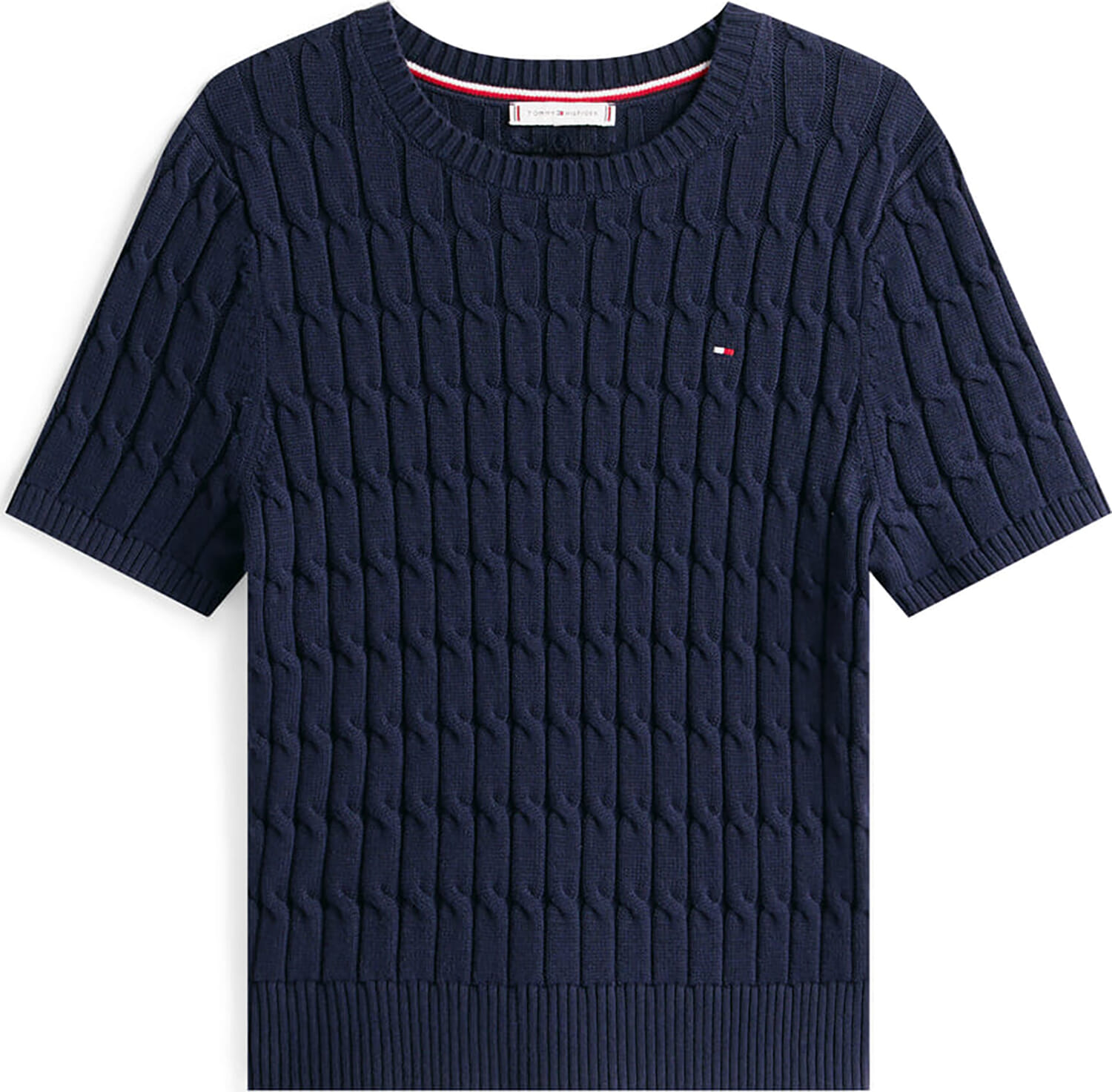 Tommy Hilfiger Top Cable Blauw