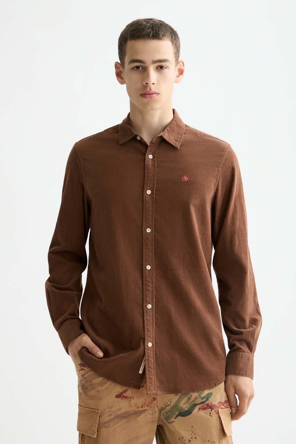 Scotch & Soda Overhemd  Bruin
