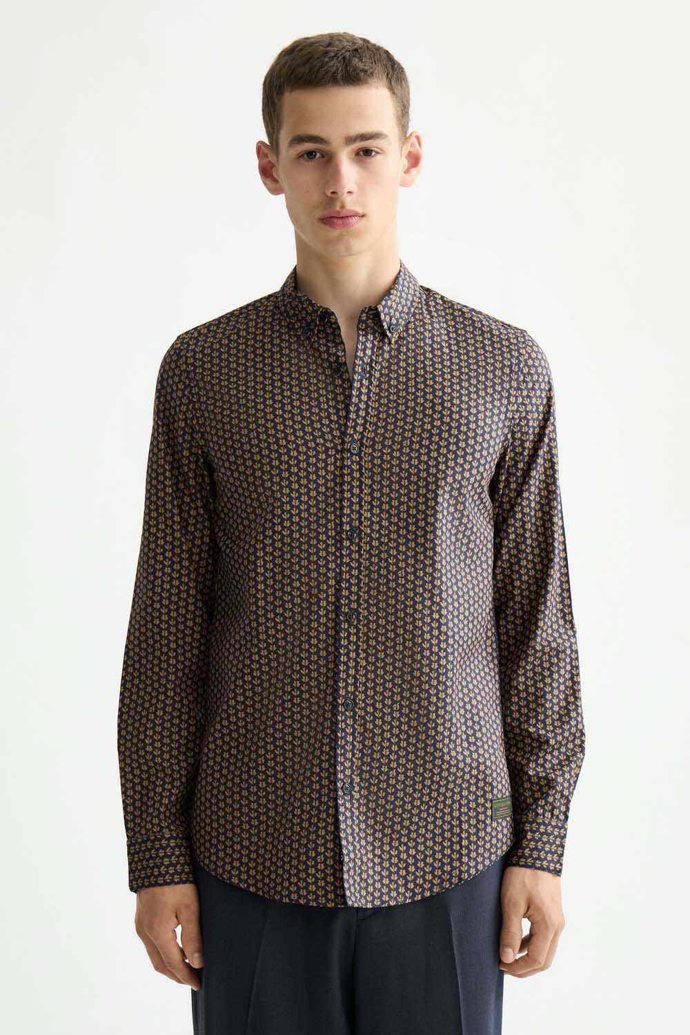 Scotch & Soda Overhemd AOP Blauw