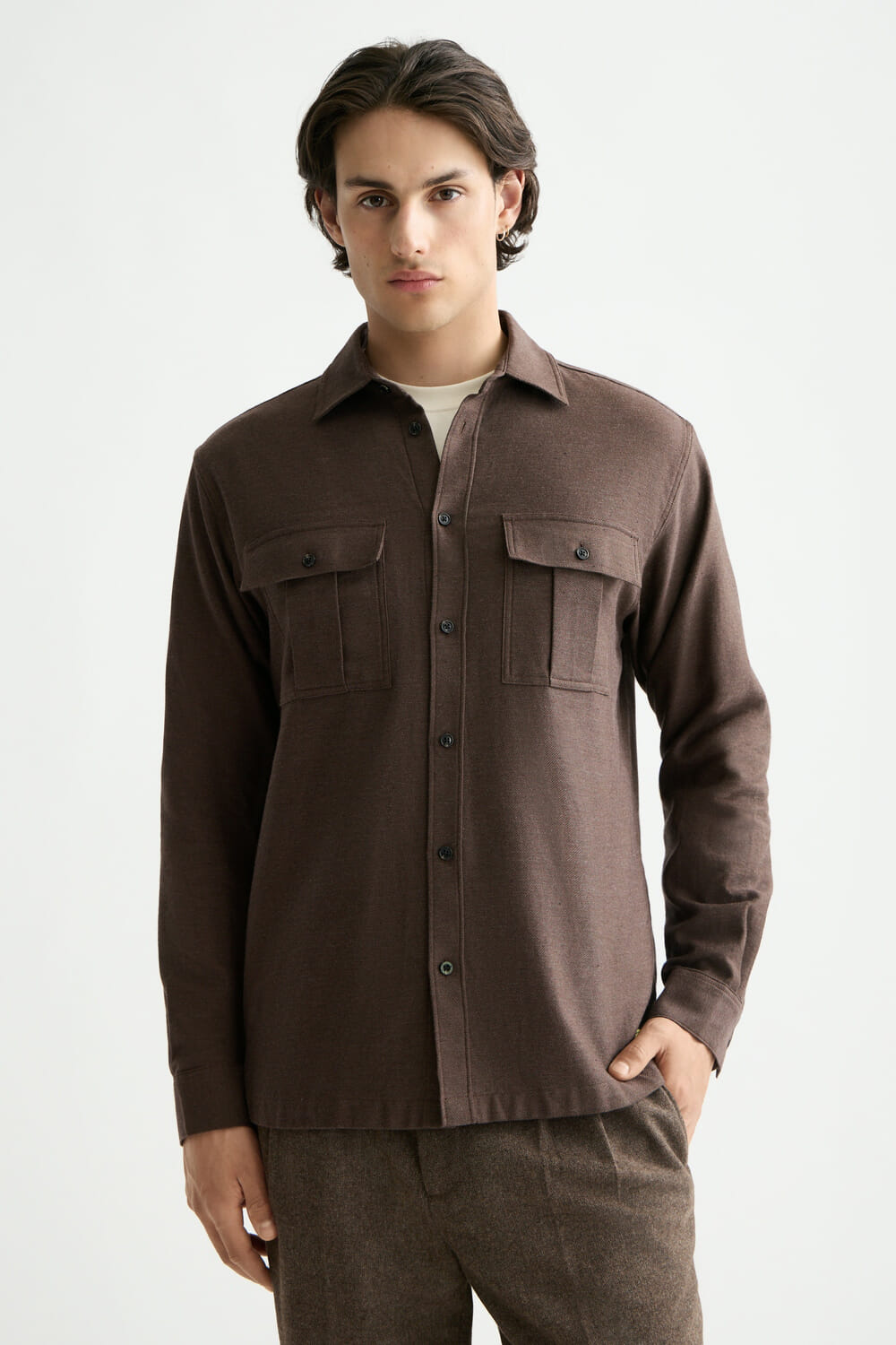 Scotch & Soda Overhemd Bruin