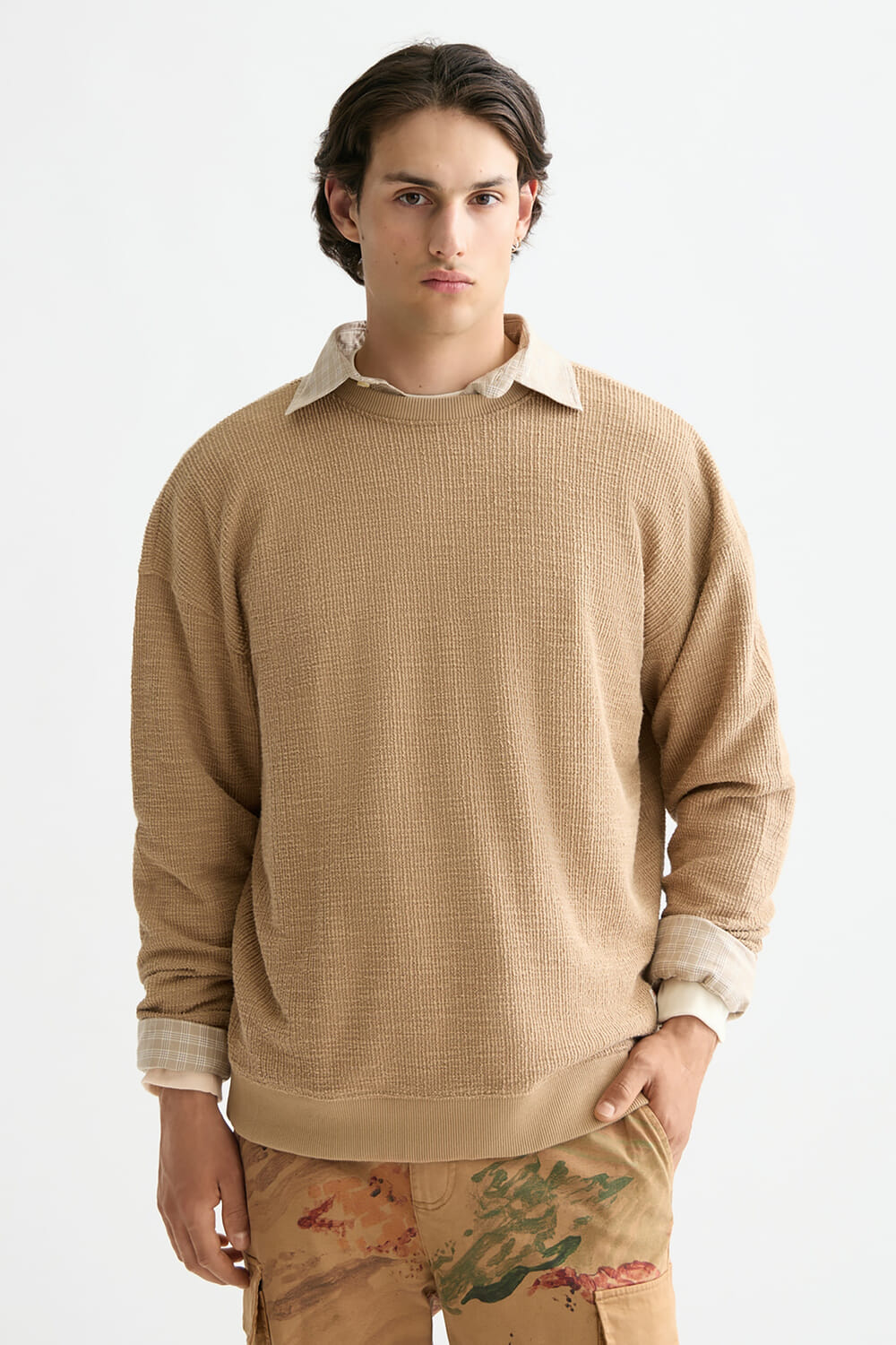Scotch & Soda Sweater Textured Beige