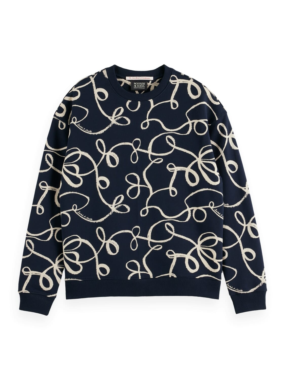 Scotch & Soda Sweater Aop Blauw