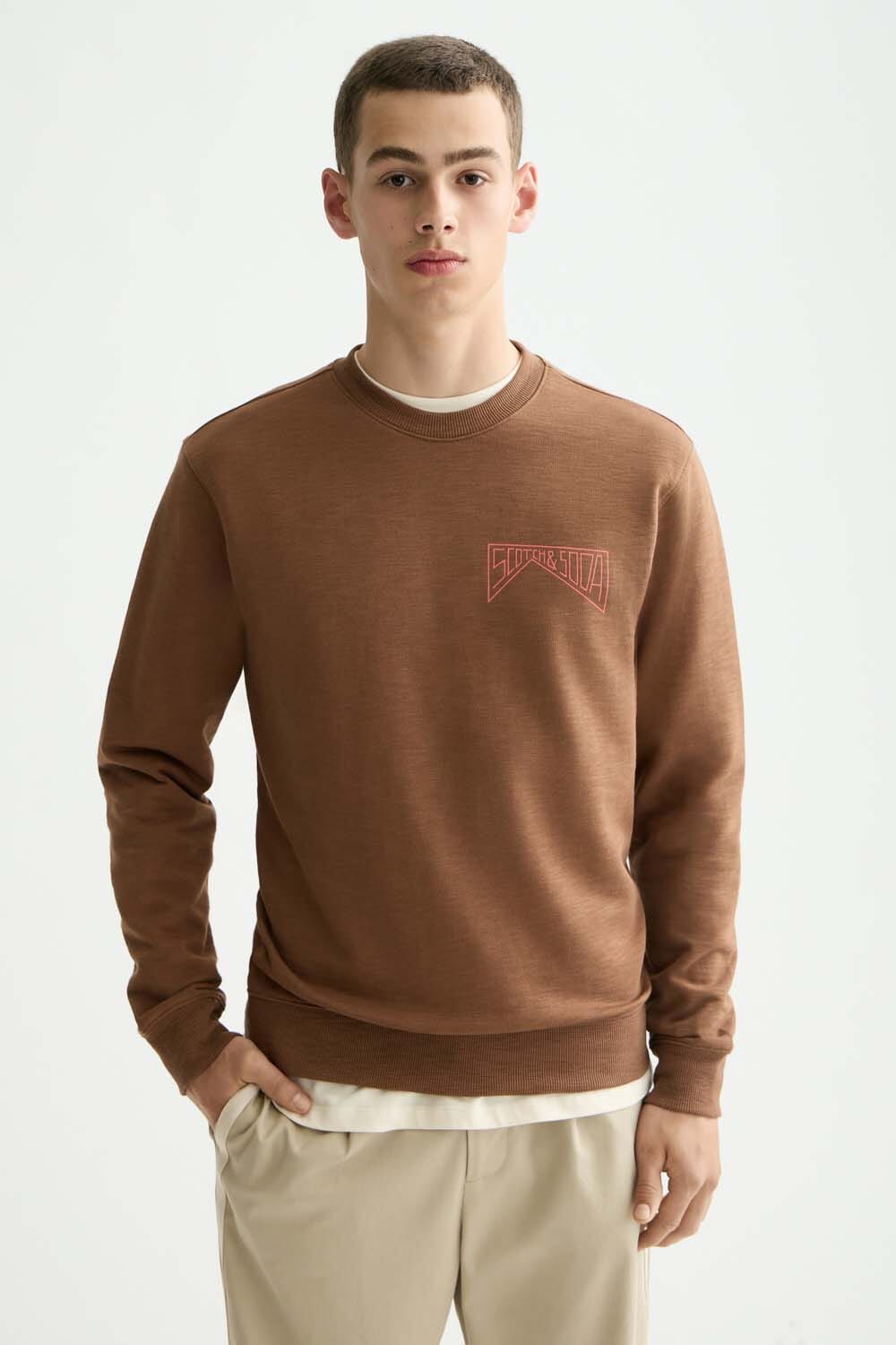 Scotch & Soda Sweater Logo Bruin