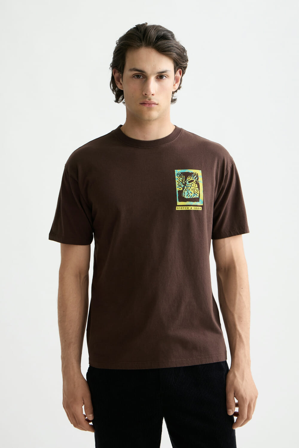 Scotch & Soda T-shirt Artwork Bruin