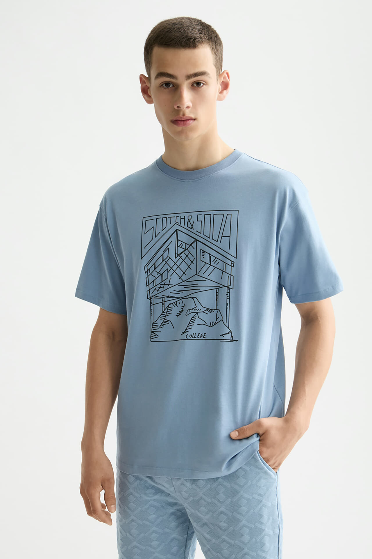 Scotch & Soda T-shirt Logo Indigo