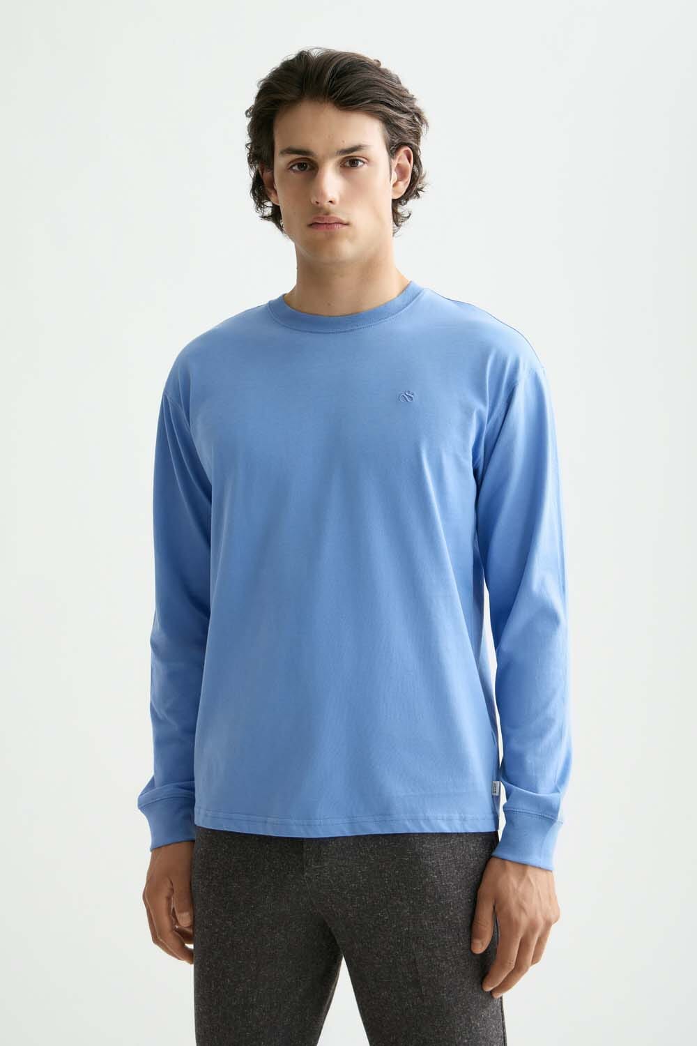 Scotch & Soda Longsleeve Logo Blauw
