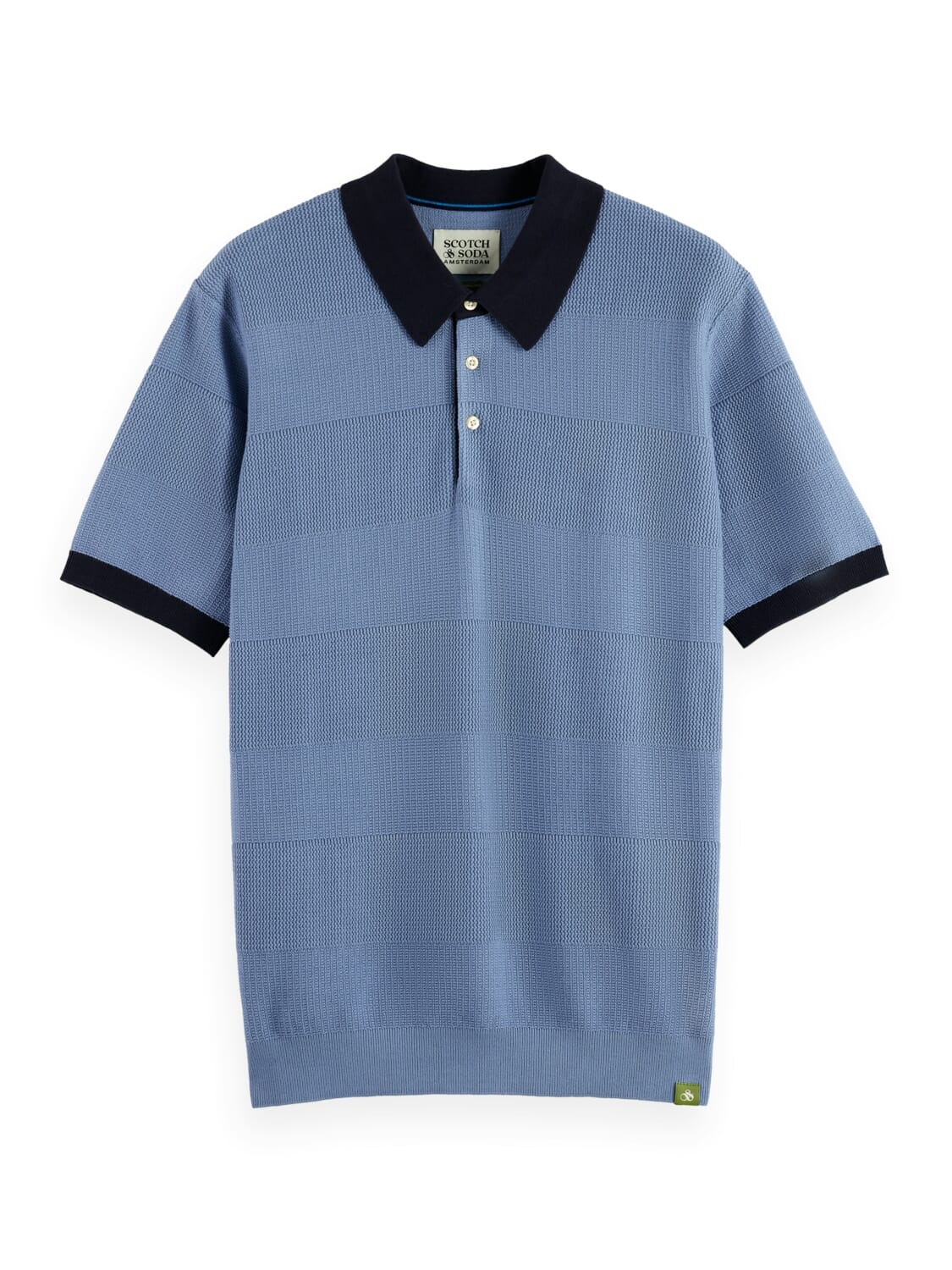 Scotch & Soda Polo Tone On Tone Blauw