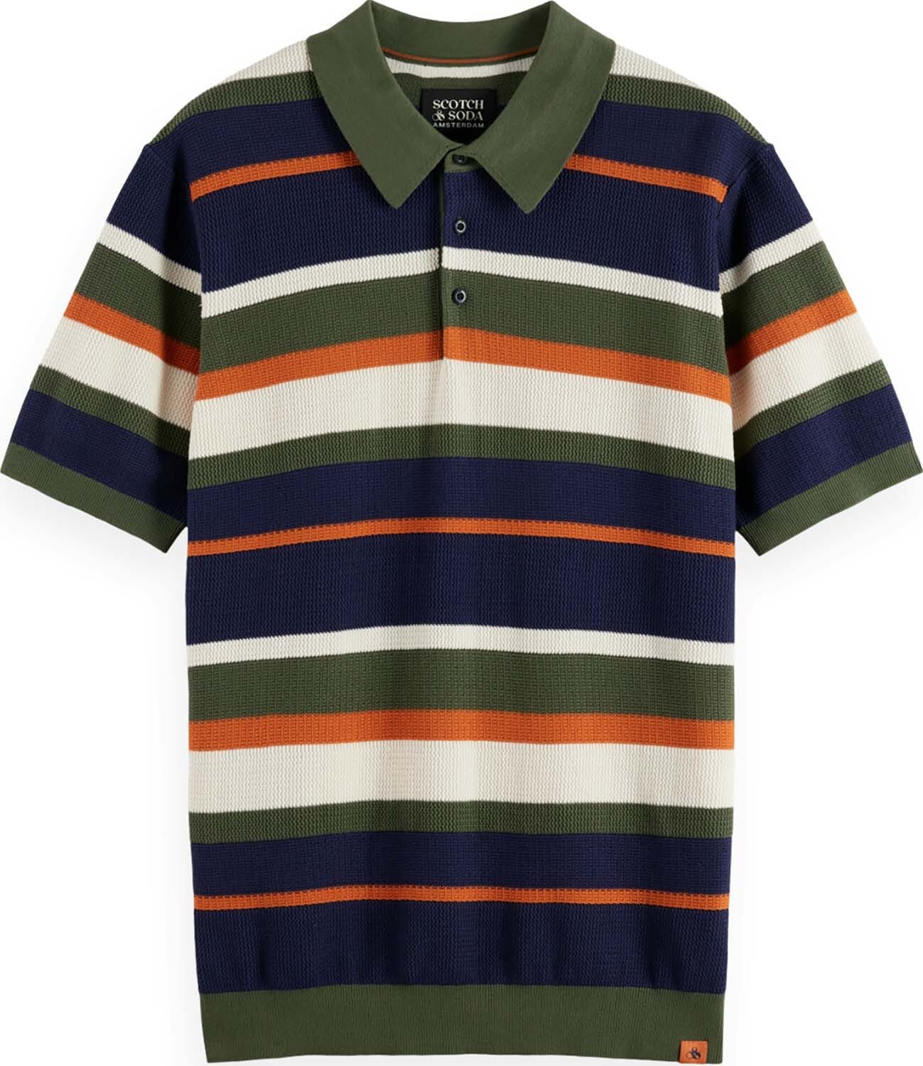 Scotch & Soda Polo Striped Blauw